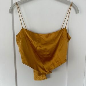 Reformation Tie Silk Top